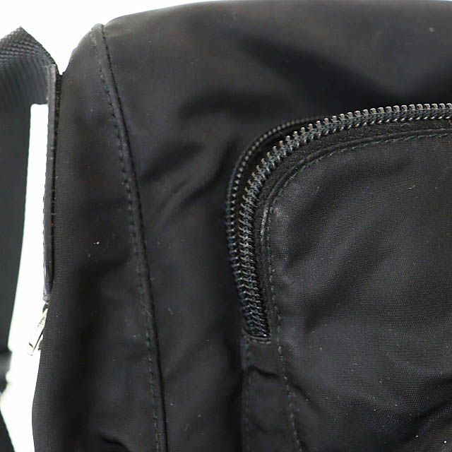 Prada Triangle Logo Nylon Messenger Shoulder Bag Black Aa — view 7