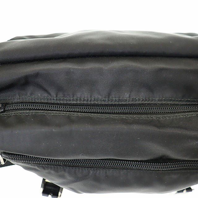 Prada Triangle Logo Nylon Messenger Shoulder Bag Black Aa — view 5