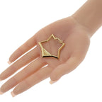 Prada Metal Earrings Triangle Logo Gold — view 9
