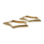Prada Metal Earrings Triangle Logo Gold