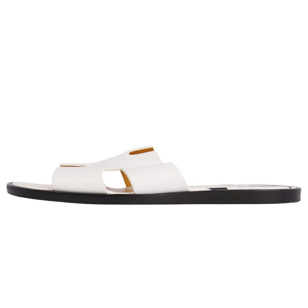 Hermes Sandals Izmir Logo Leather Shoes — view 7