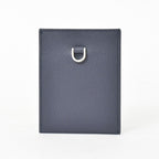 Dior Air Card Case Logo Strap Leather Navy Silver — view 4