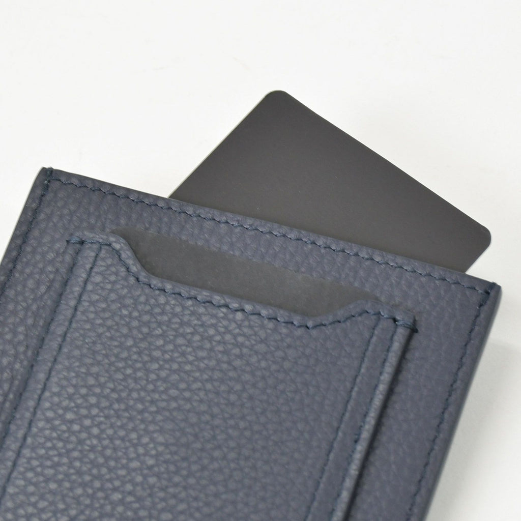 Dior Air Card Case Logo Strap Leather Navy Silver — view 6