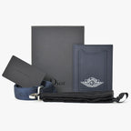 Dior Air Card Case Logo Strap Leather Navy Silver