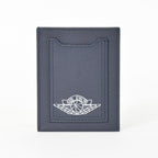 Dior Air Card Case Logo Strap Leather Navy Silver — view 3