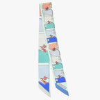 Hermes Twilly Camaille Green Multicolor Scarf