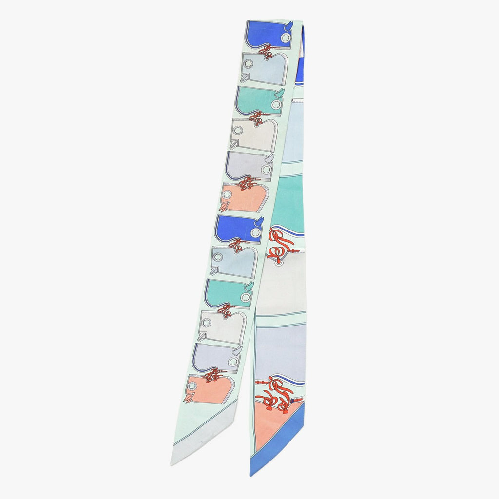 Hermes Twilly Camaille Green Multicolor Scarf — view 2