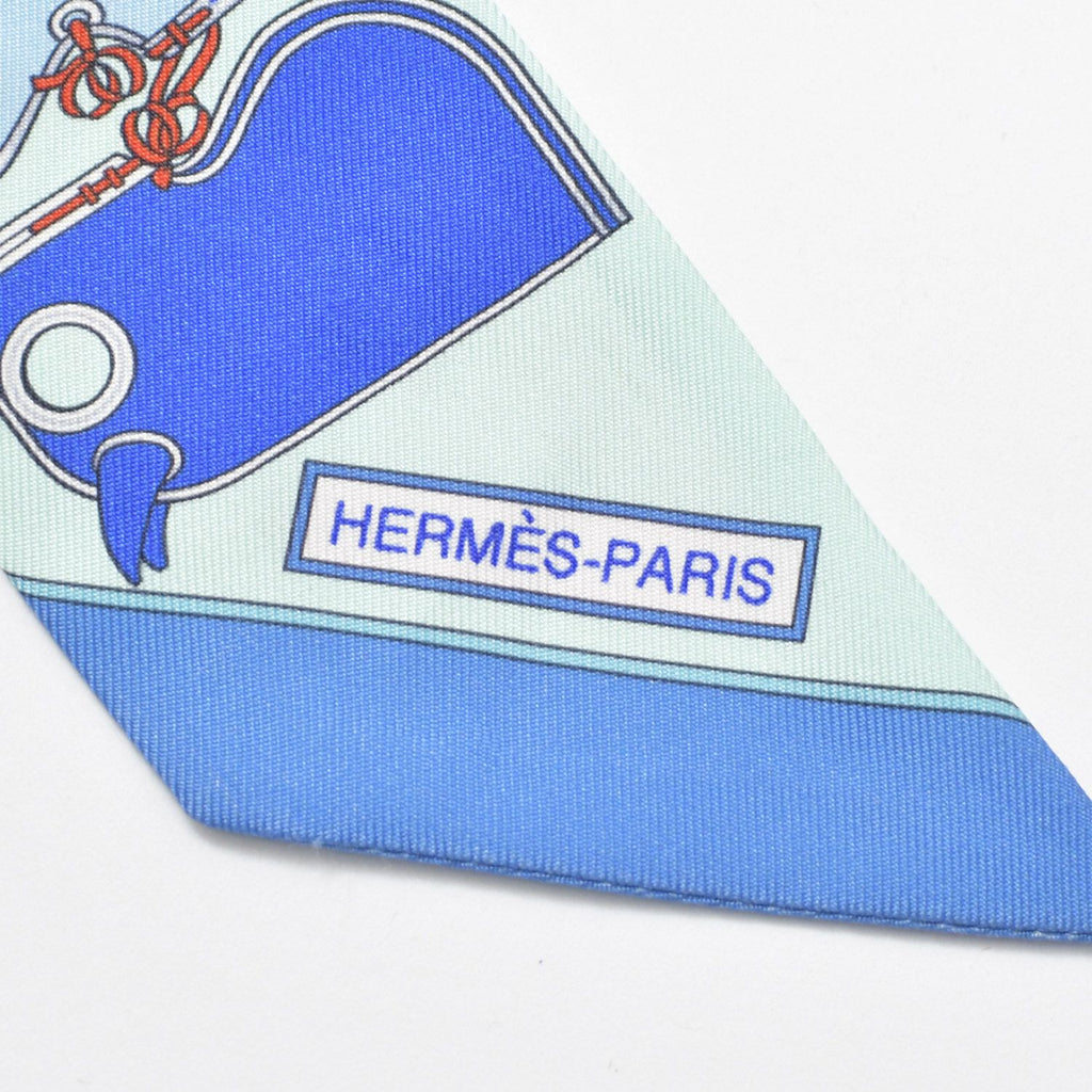 Hermes Twilly Camaille Green Multicolor Scarf — view 3
