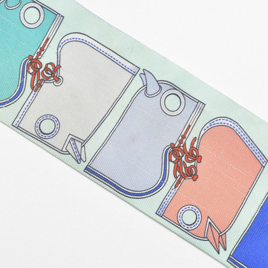 Hermes Twilly Camaille Green Multicolor Scarf — view 8