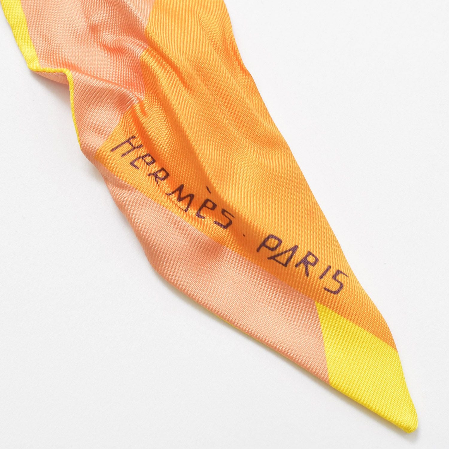 Hermes Twilly Sea Surf and Fun Yellow Multicolor Scarf — view 3