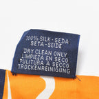 Hermes Twilly Astrology Dot Orange Navy Scarf — view 6