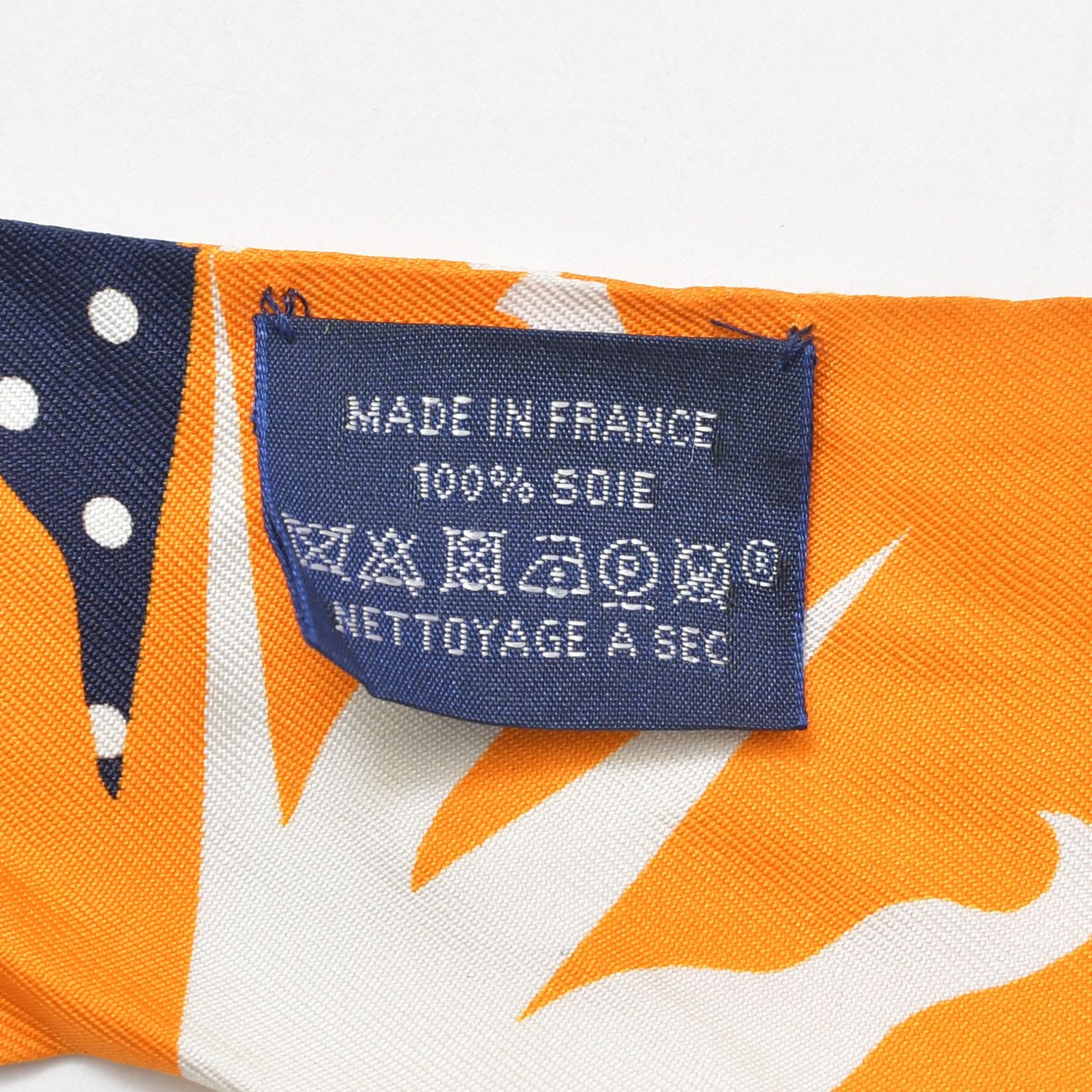 Hermes Twilly Astrology Dot Orange Navy Scarf — view 5