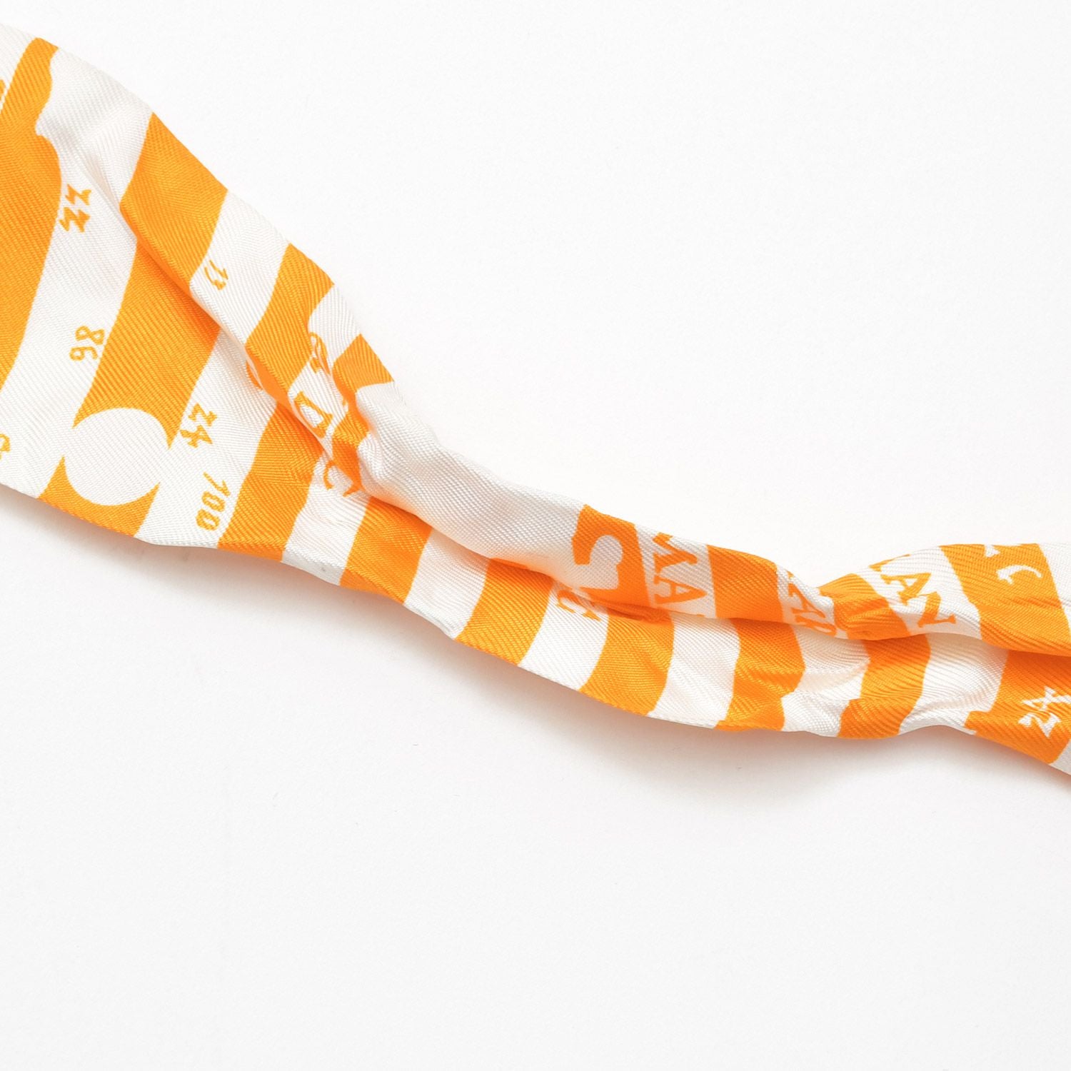 Hermes Twilly Astrology Dot Orange Navy Scarf — view 7