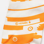 Hermes Twilly Astrology Dot Orange Navy Scarf — view 4
