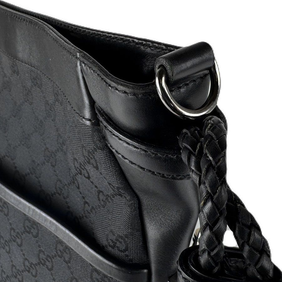 Gucci Shoulder Bag Leather Canvas — view 8