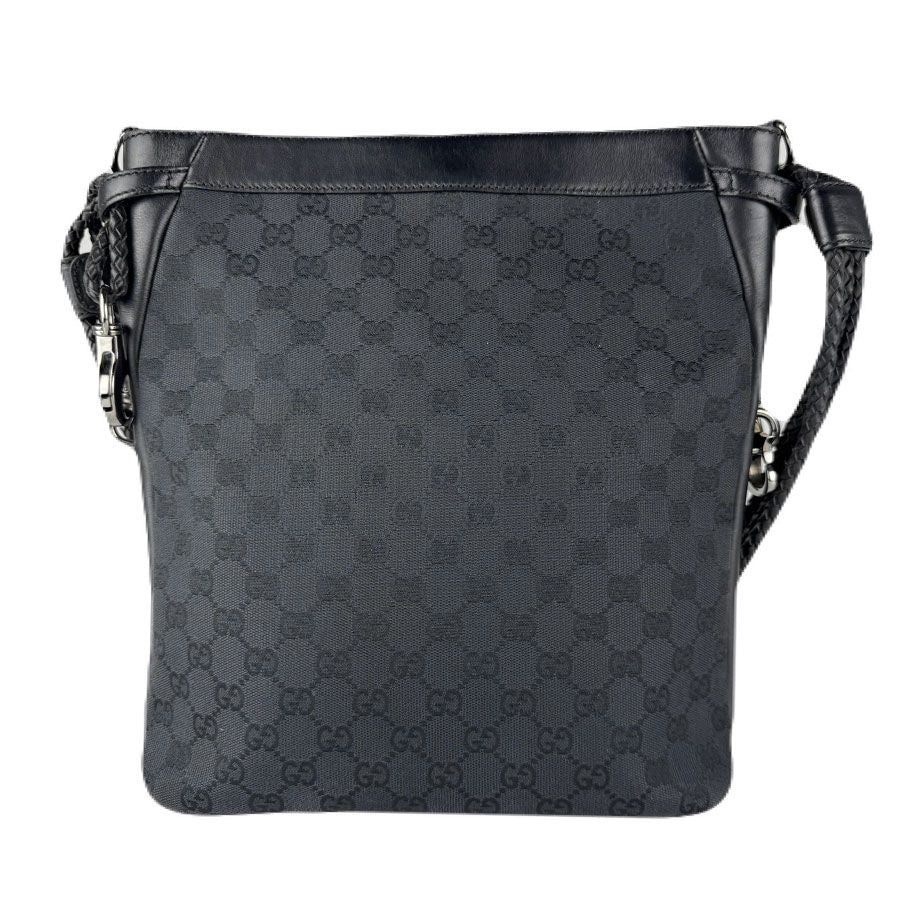 Gucci Shoulder Bag Leather Canvas — view 3