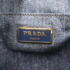 Prada Canapa Denim Handbag Indigo Blue — view 5