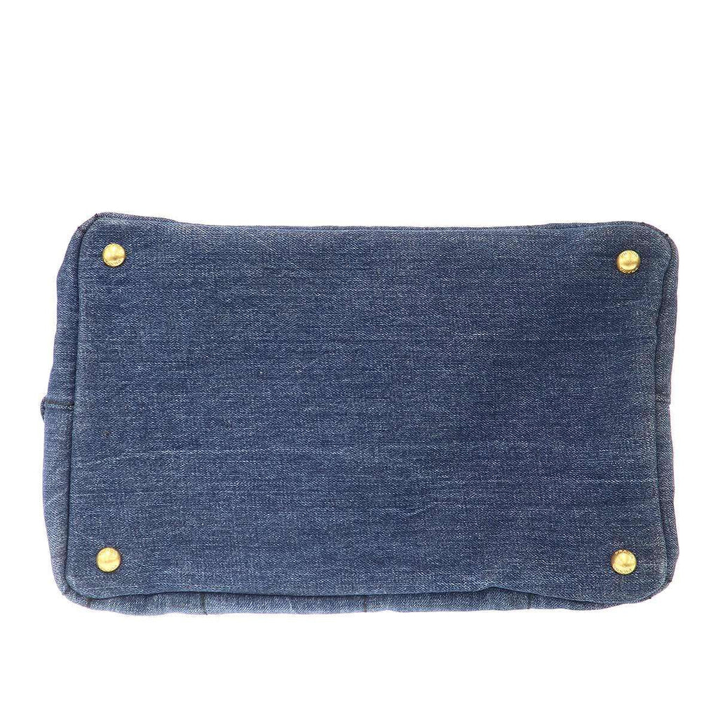 Prada Canapa Denim Handbag Indigo Blue — view 4