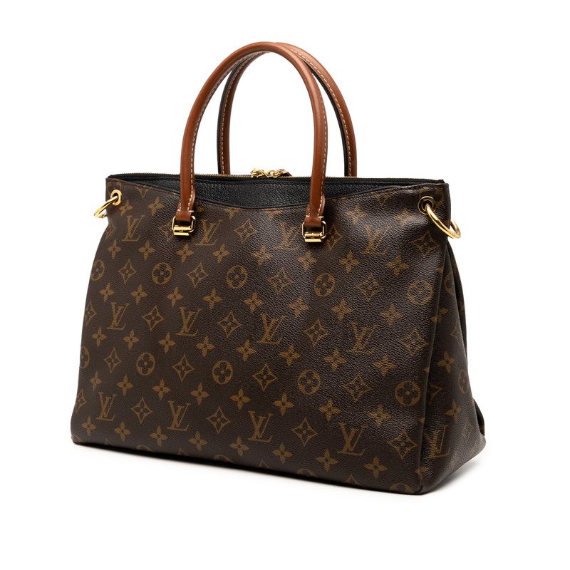 Louis Vuitton Monogram Pallas 2-Way Shoulder Bag Brown Noir Black — view 2