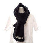 Celine Knit Scarf Wool Black
