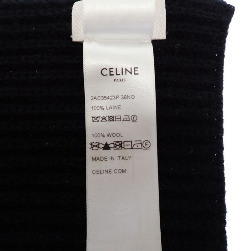 Celine Knit Scarf Wool Black