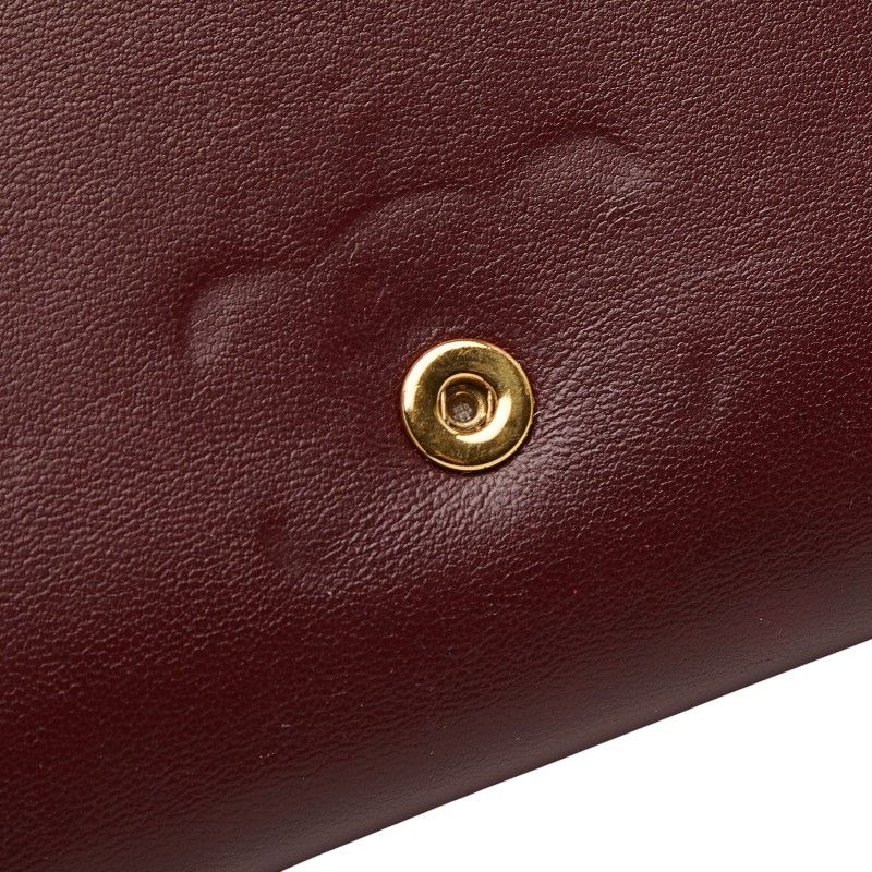 Celine Triomphe Wine Red Gold Leather — view 6