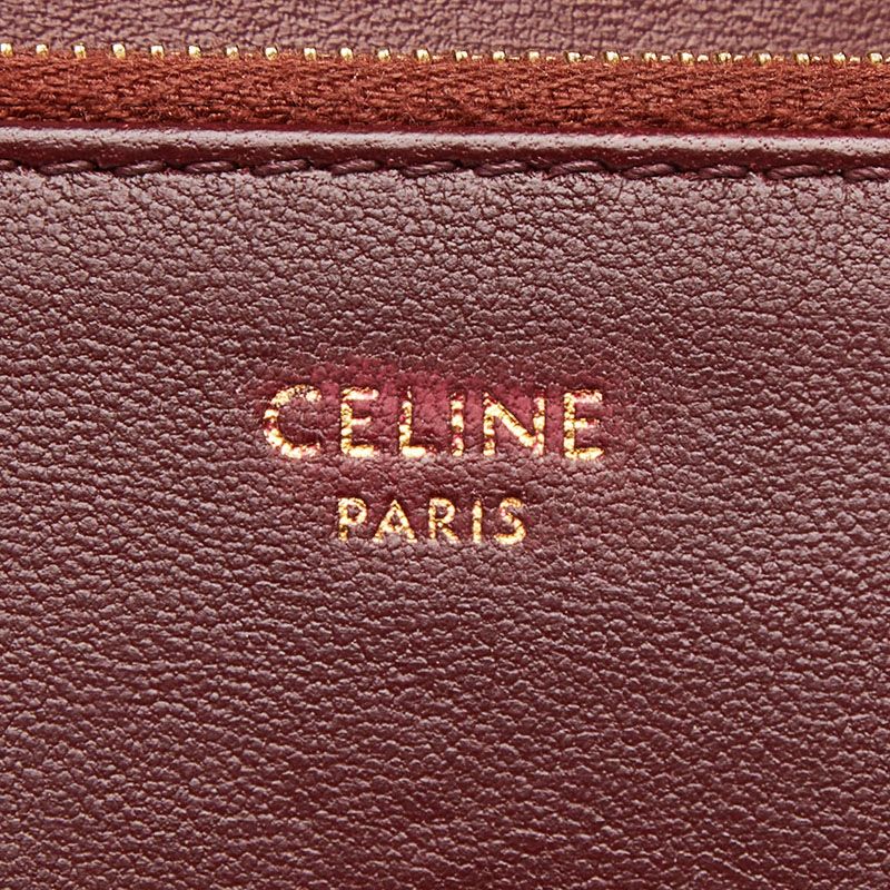 Celine Triomphe Wine Red Gold Leather — view 9