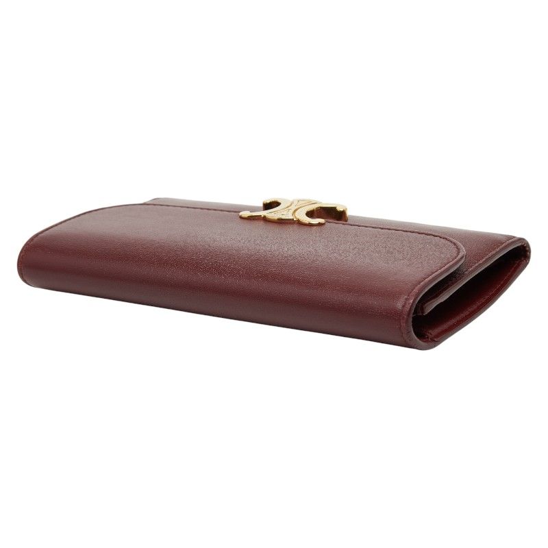 Celine Triomphe Wine Red Gold Leather — view 5
