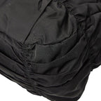 Prada Gather Logo Tote Shoulder Bag 2-Way Black Nylon Leather — view 6