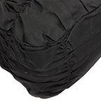 Prada Gather Logo Tote Shoulder Bag 2-Way Black Nylon Leather — view 7