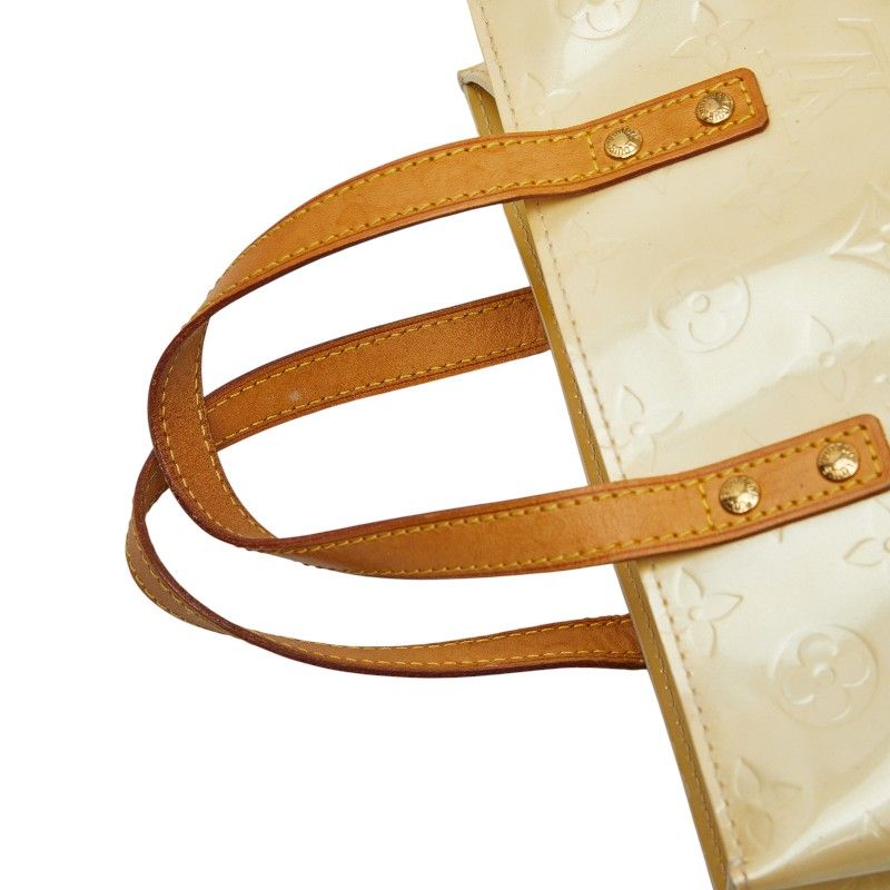 Louis Vuitton Monogram Vernis Reed PM Beige Patent Leather Handbag — view 8