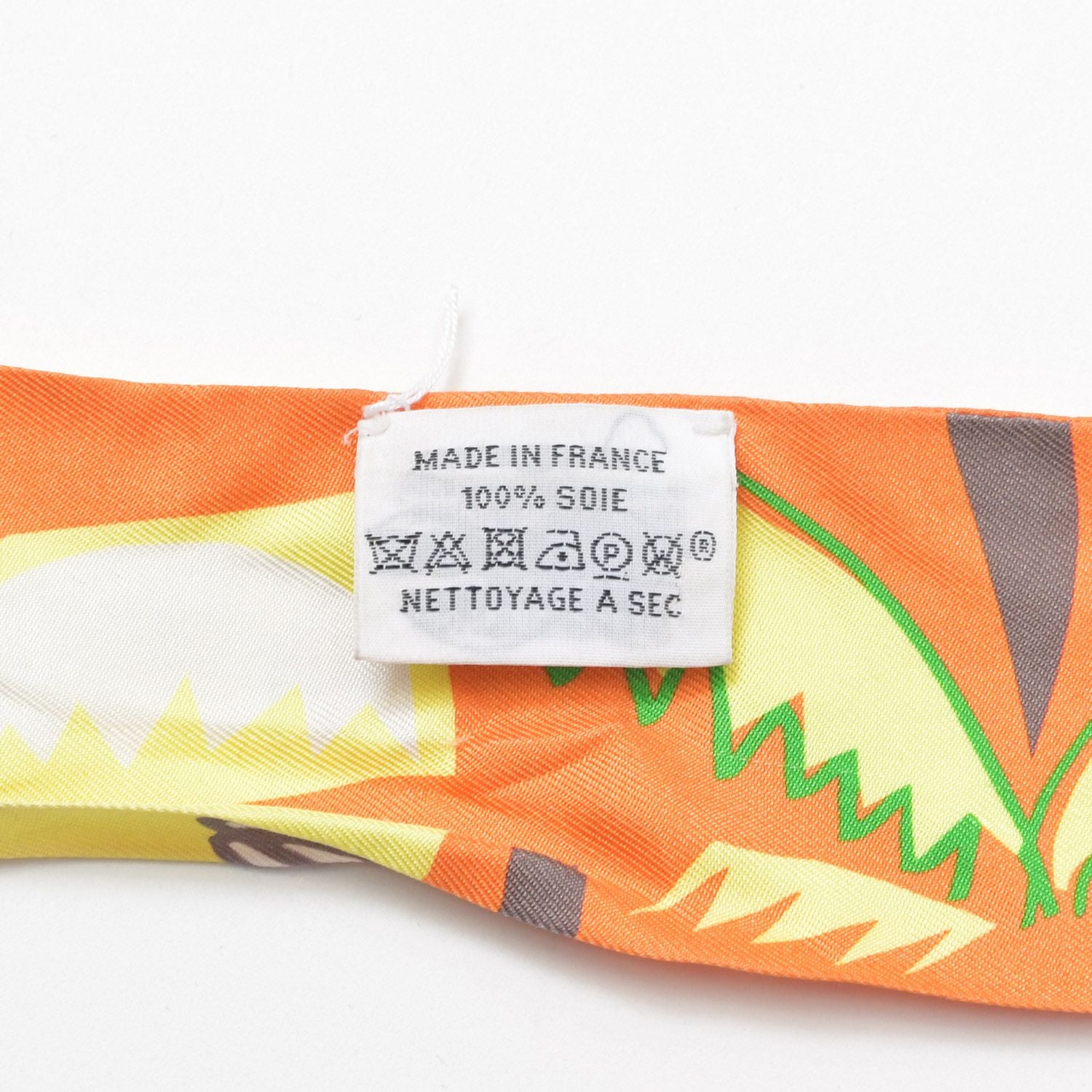 Hermes Twilly Scarf Sea Surfand Fun Sea Surf and Surfing Silk Orange Yellow — view 5