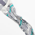 Hermes Twilly Horseback Equipment Gray Multicolor Scarf — view 7