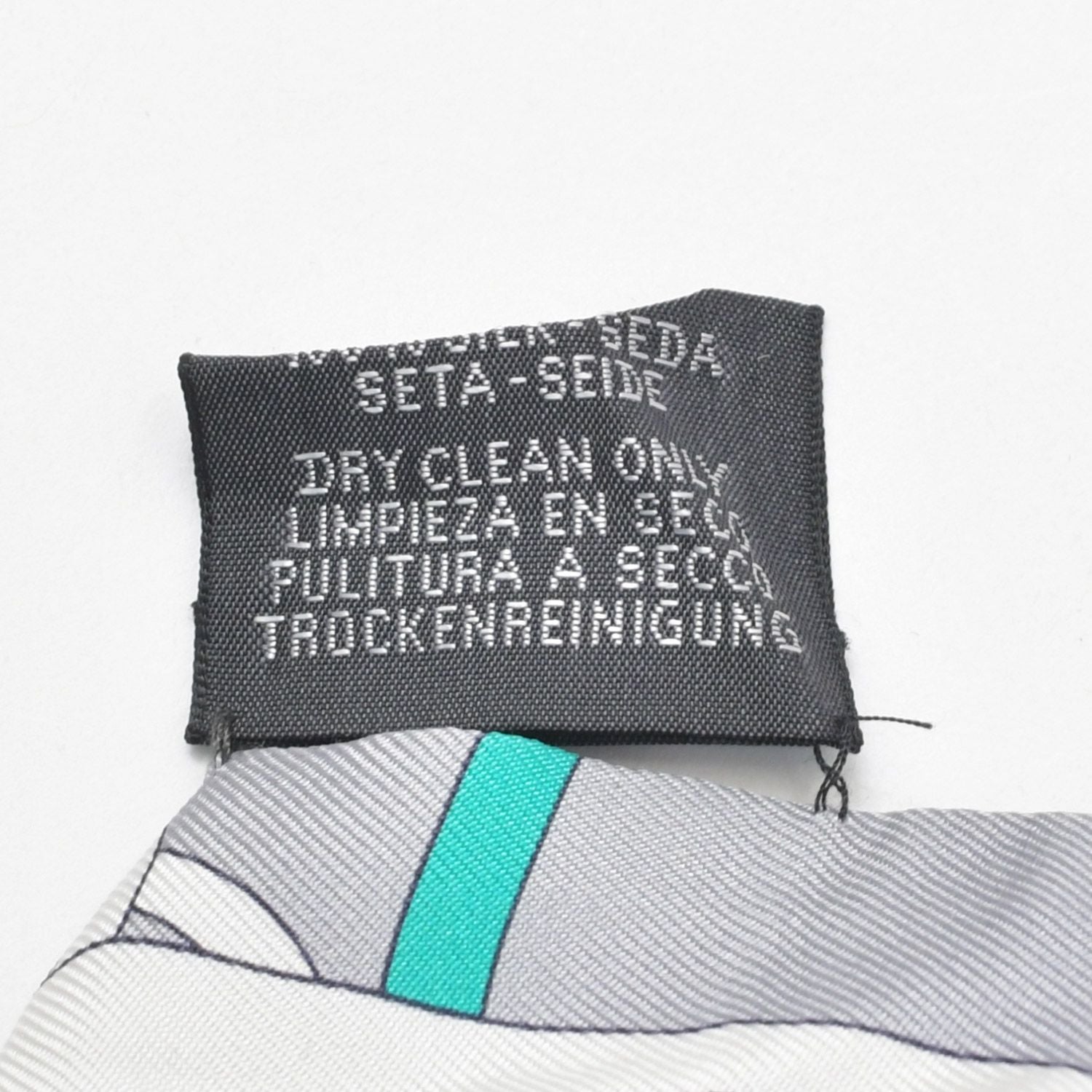 Hermes Twilly Horseback Equipment Gray Multicolor Scarf — view 4