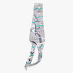 Hermes Twilly Horseback Equipment Gray Multicolor Scarf — view 2