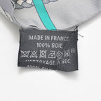 Hermes Twilly Horseback Equipment Gray Multicolor Scarf — view 5