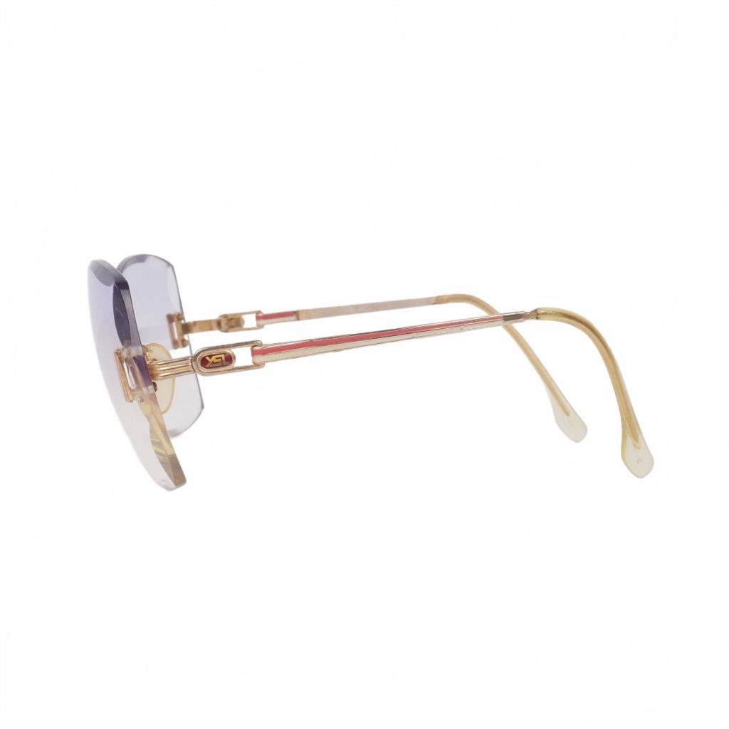 Saint Laurent Yves Rimless Vintage Sunglasses Gold — view 3