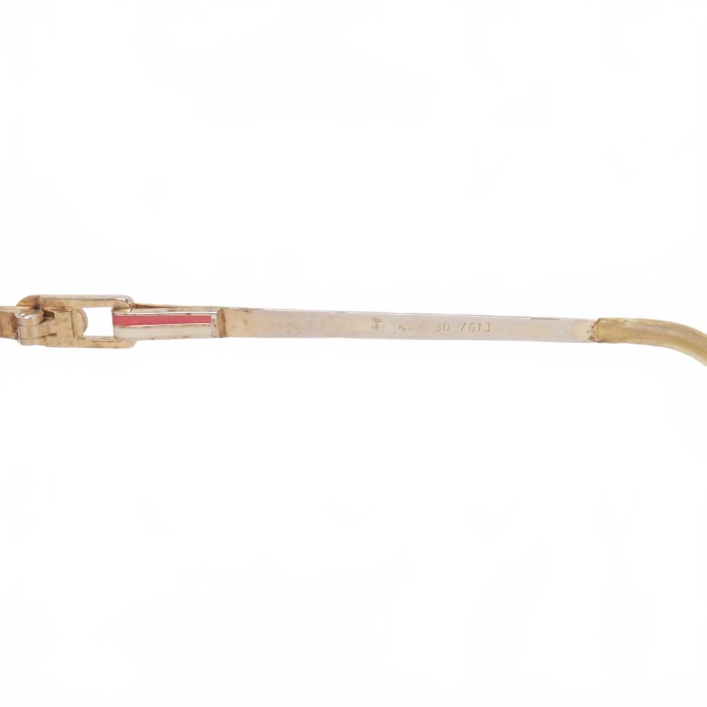 Saint Laurent Yves Rimless Vintage Sunglasses Gold — view 5
