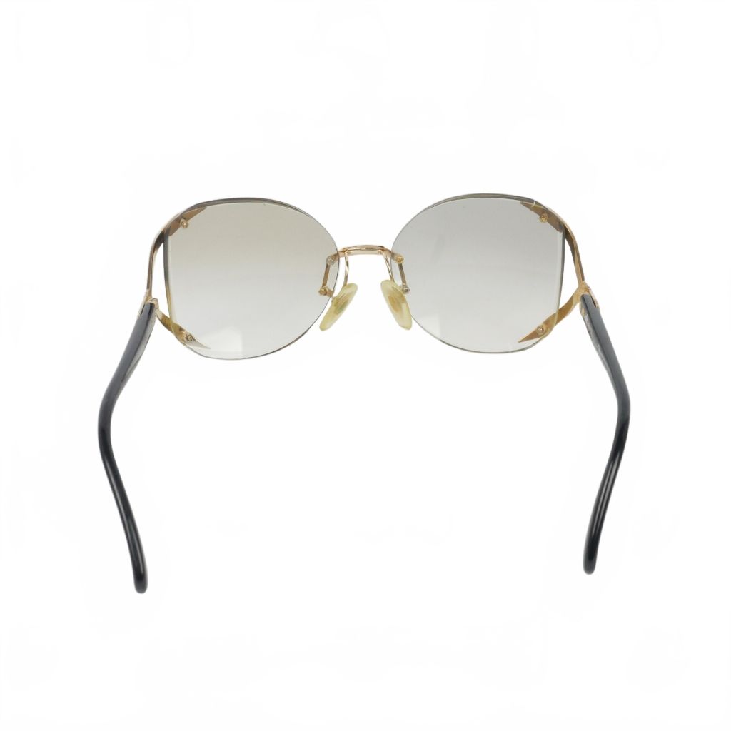 Dior Vintage Rimless Sunglasses Gradient Lens Gold — view 3