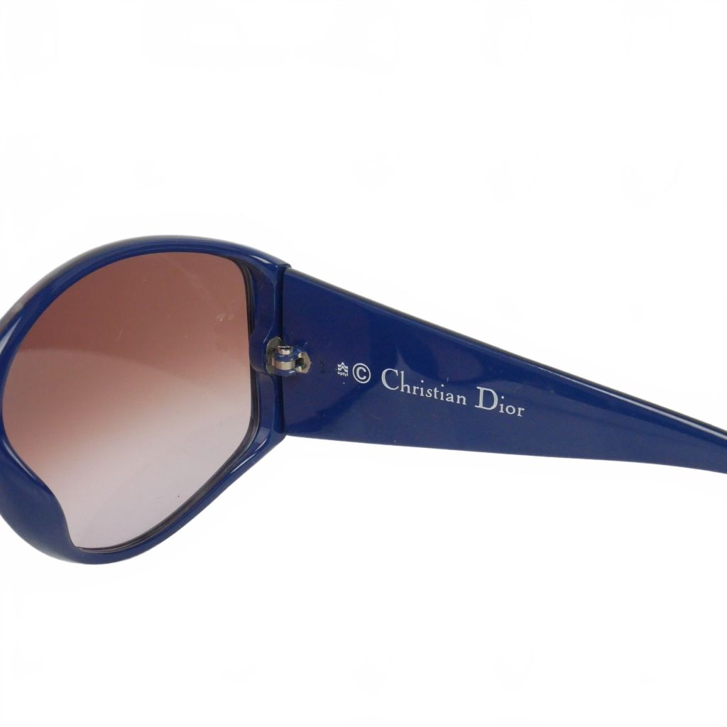 Dior Vintage Sunglasses Self Frame Marble Pattern Blue