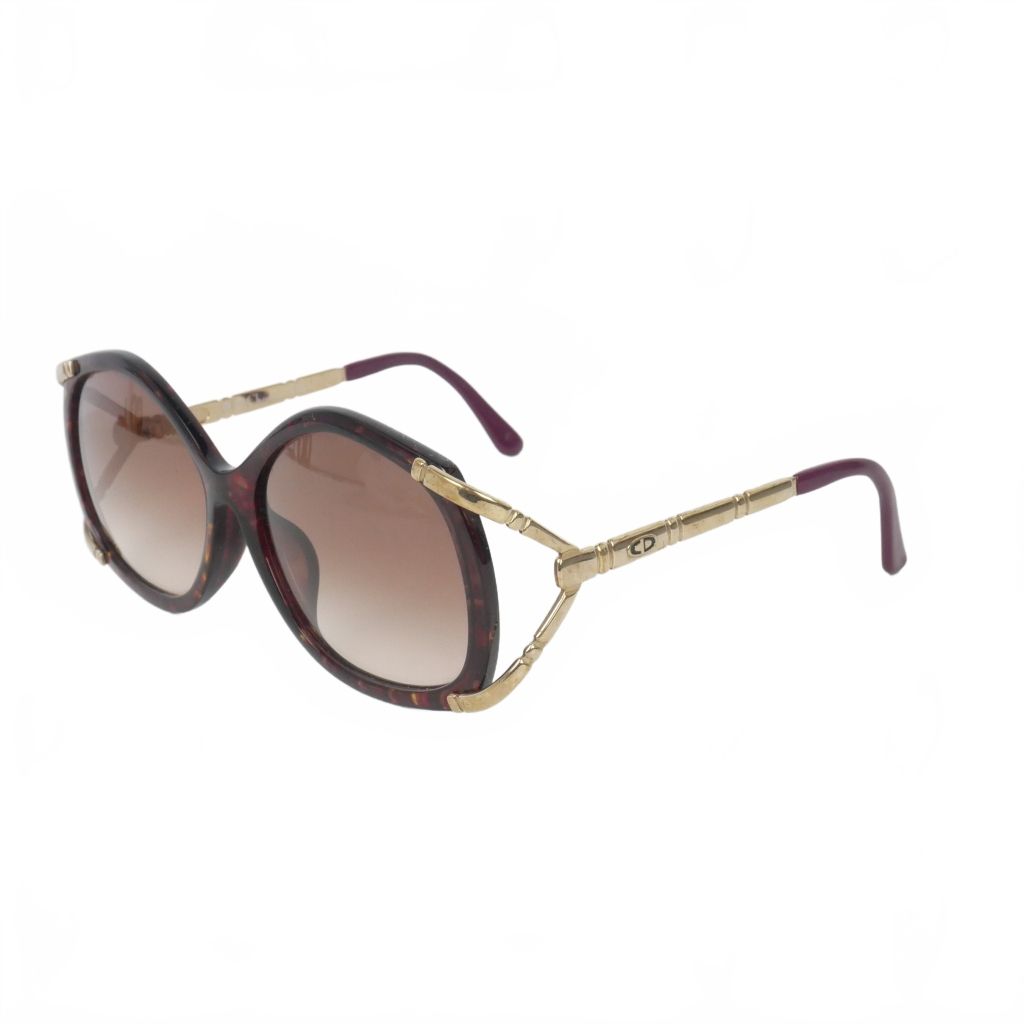 Dior Vintage Sunglasses Gold Tortoiseshell Pattern
