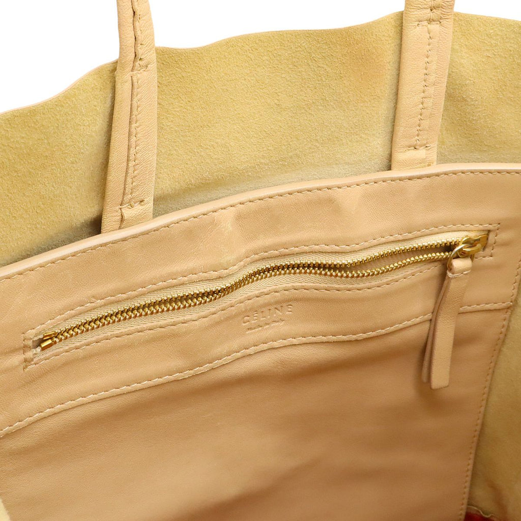 Celine Horizontal Cover Bicolor Tote Large Shoulder Bag Vertical Leather — view 9