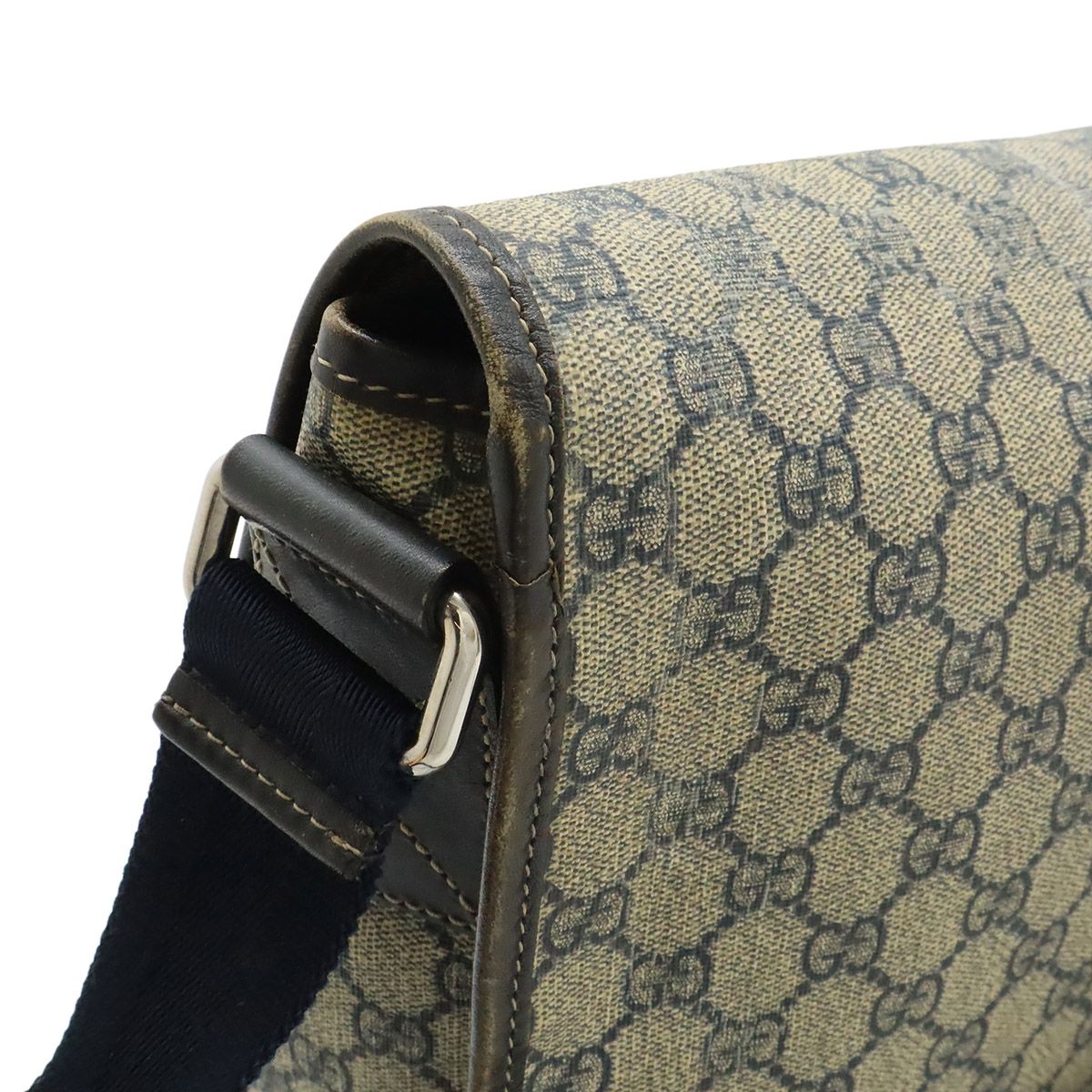 Gucci GG Supreme Plus Shoulder Bag Crossbody Leather Beige — view 4