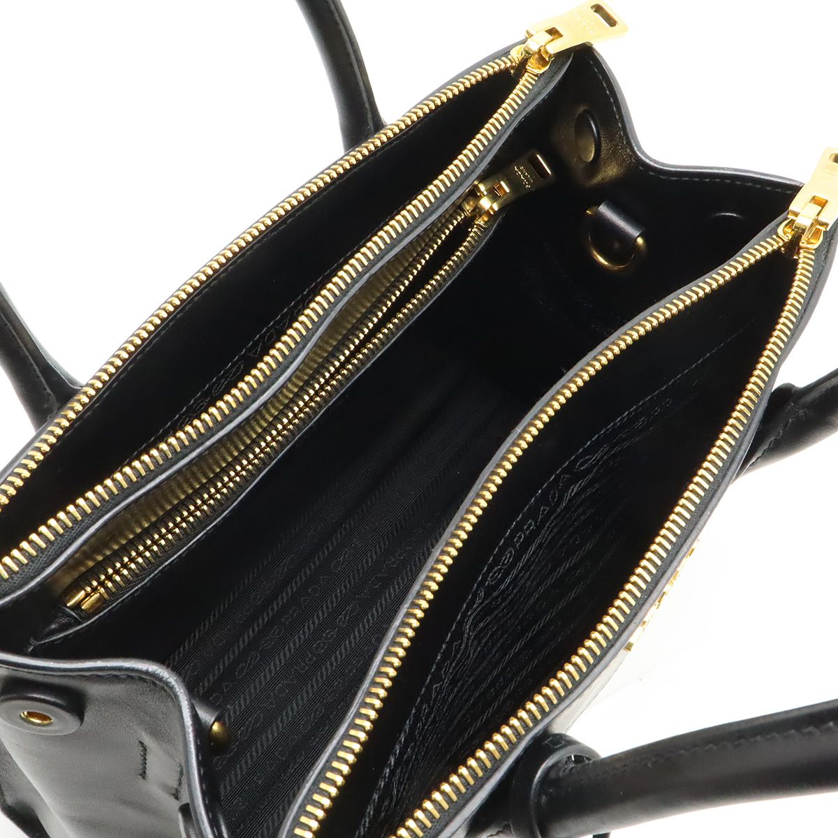 Prada Paradigm 2-Way Shoulder Bag Saffiano Leather Nero Black Gold — view 6
