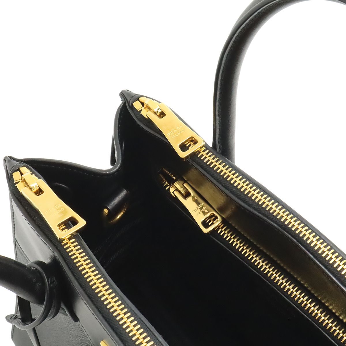 Prada Paradigm 2-Way Shoulder Bag Saffiano Leather Nero Black Gold — view 5