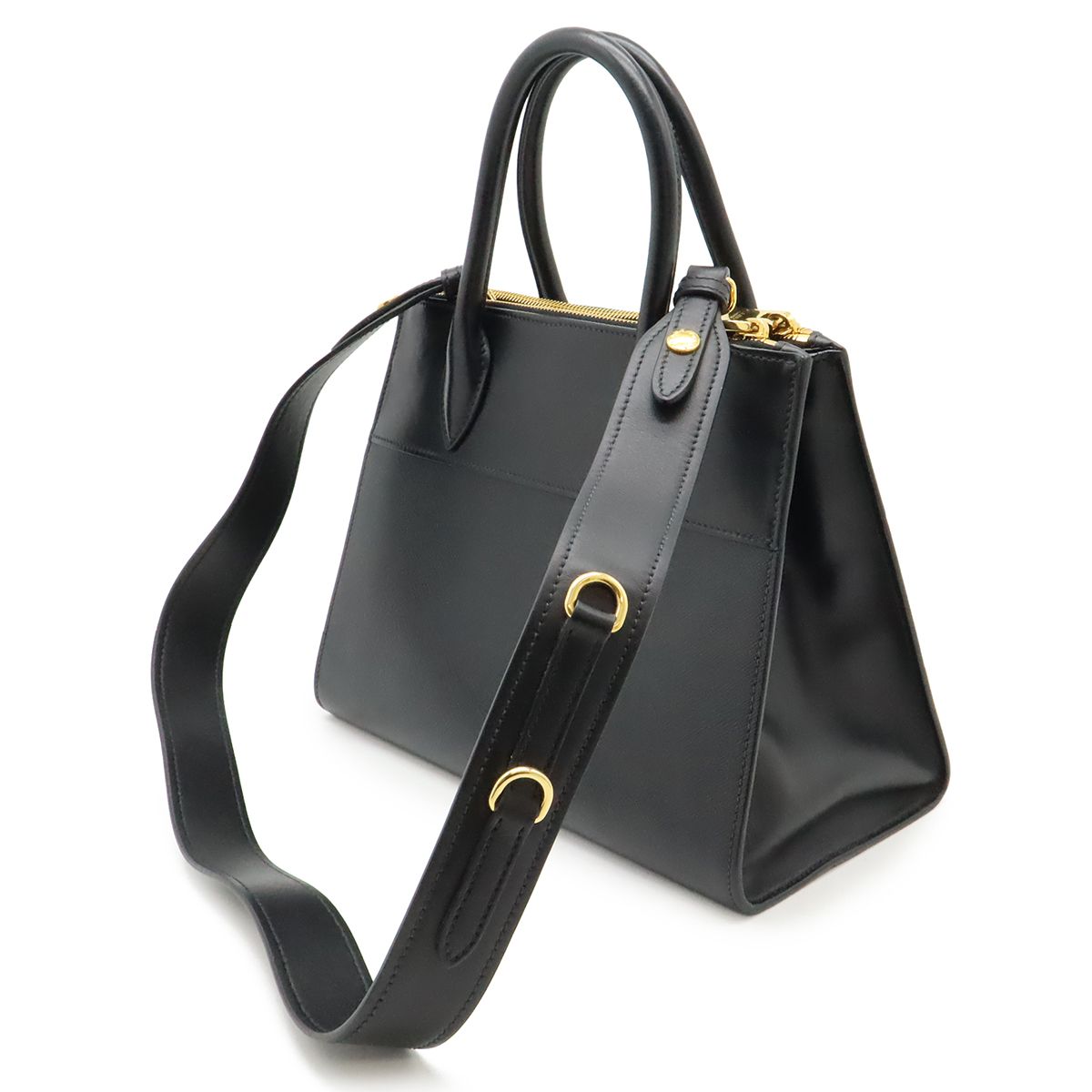 Prada Paradigm 2-Way Shoulder Bag Saffiano Leather Nero Black Gold — view 2