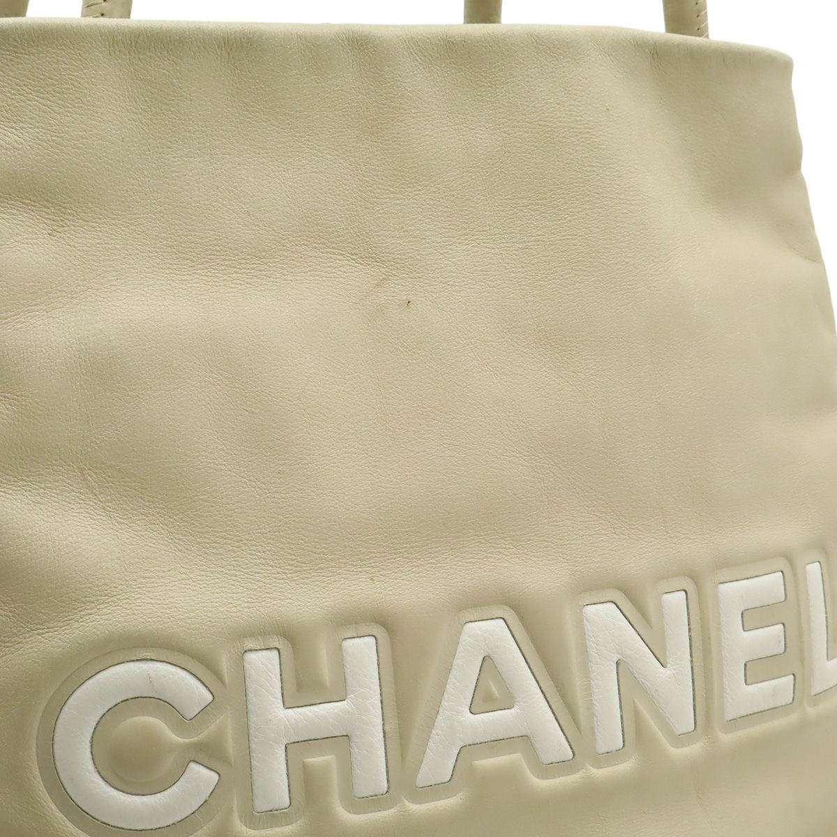 Chanel Camellia Logo Tote Shoulder Leather — view 8