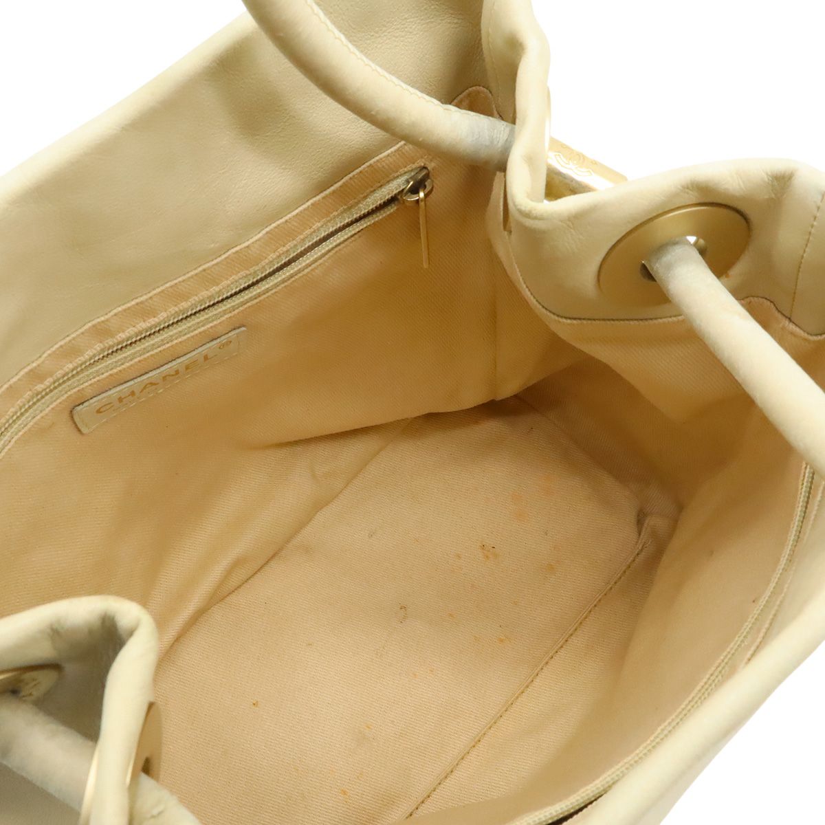 Chanel Camellia Logo Tote Shoulder Leather — view 5