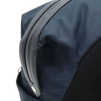 Fendi Logo Backpack Nylon Leather Navy Pink Blue — view 8