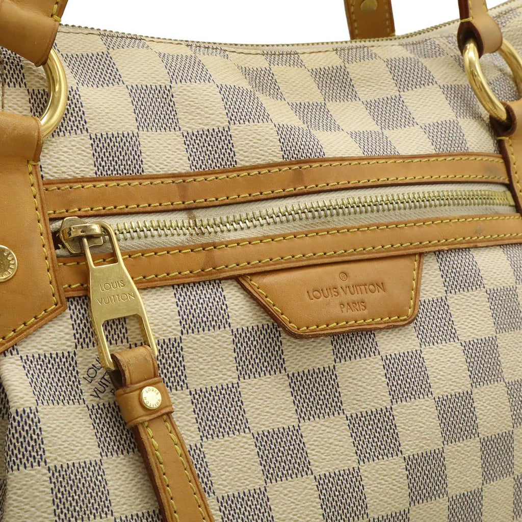 Louis Vuitton Damier Azur Ivora MM Tote 2-Way Shoulder Bag Gold — view 9